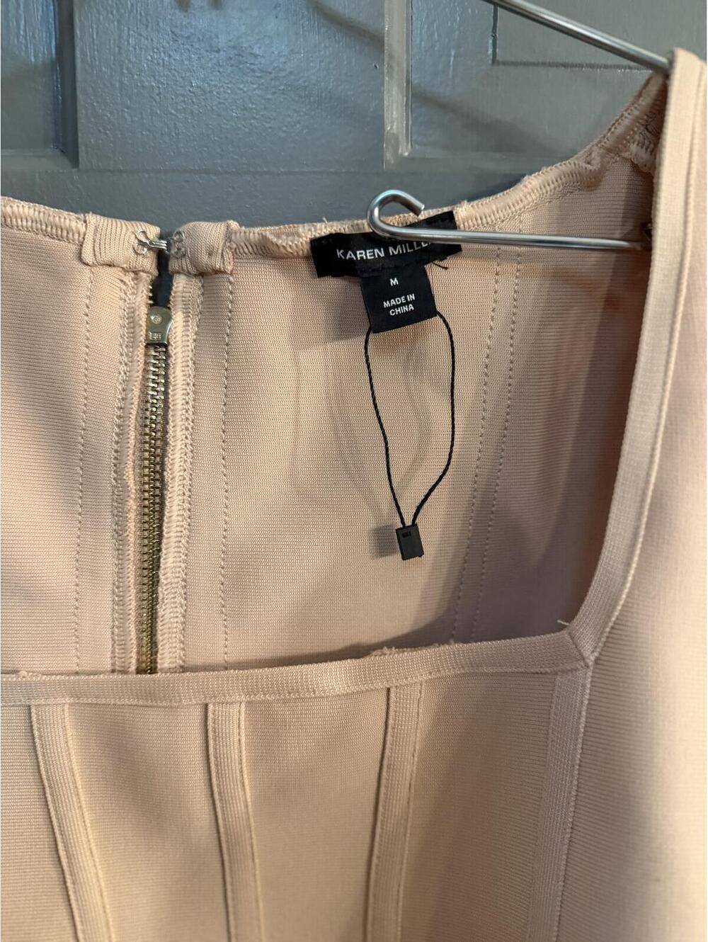Karen Millen Corset Top Ruched Sleeves Size M